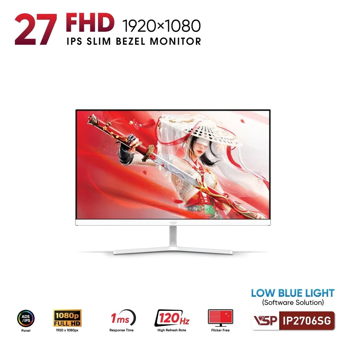 Màn hình VSP IP2706SG (27 inch/FHD/IPS/120Hz/1ms)