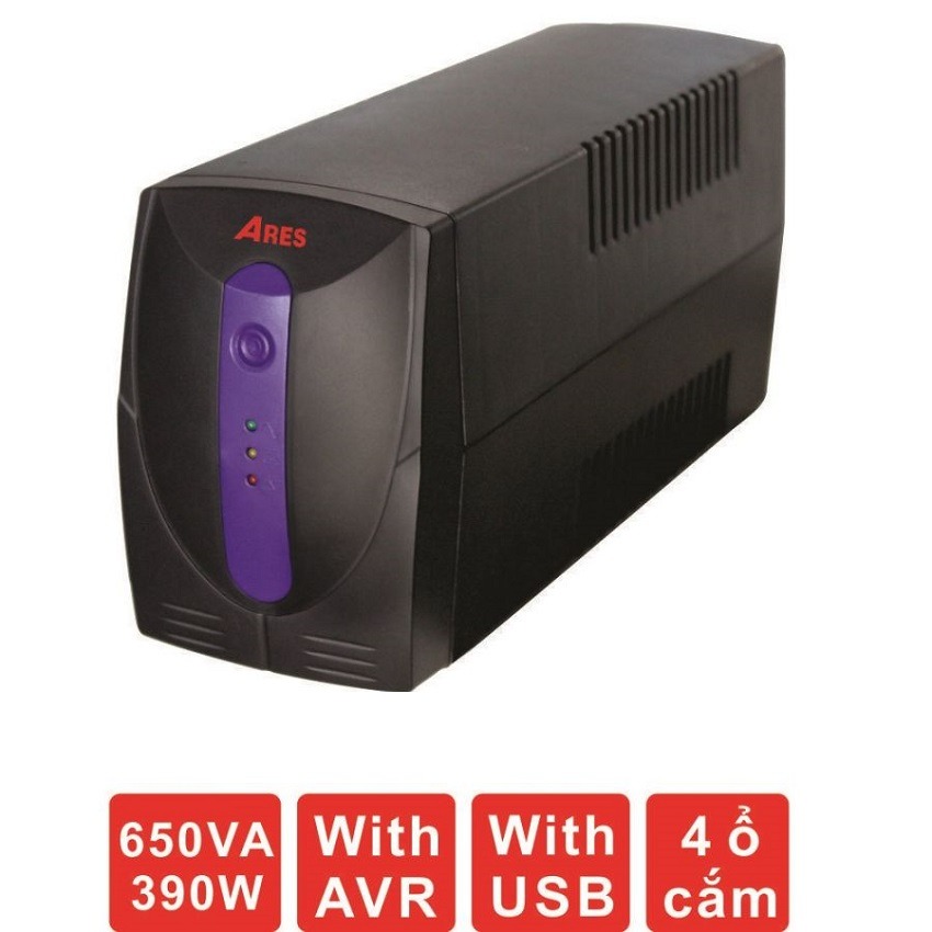 Bộ Lưu Điện UPS ARES AR265U (650VA/390W)