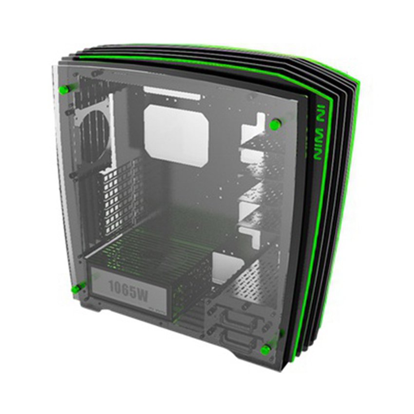 Vỏ Case In-Win H-Frame Green 2.0 + SII-1065W – 30th Anniversary Premium Signature Combo Full-Tower Đen/Xanh Lá