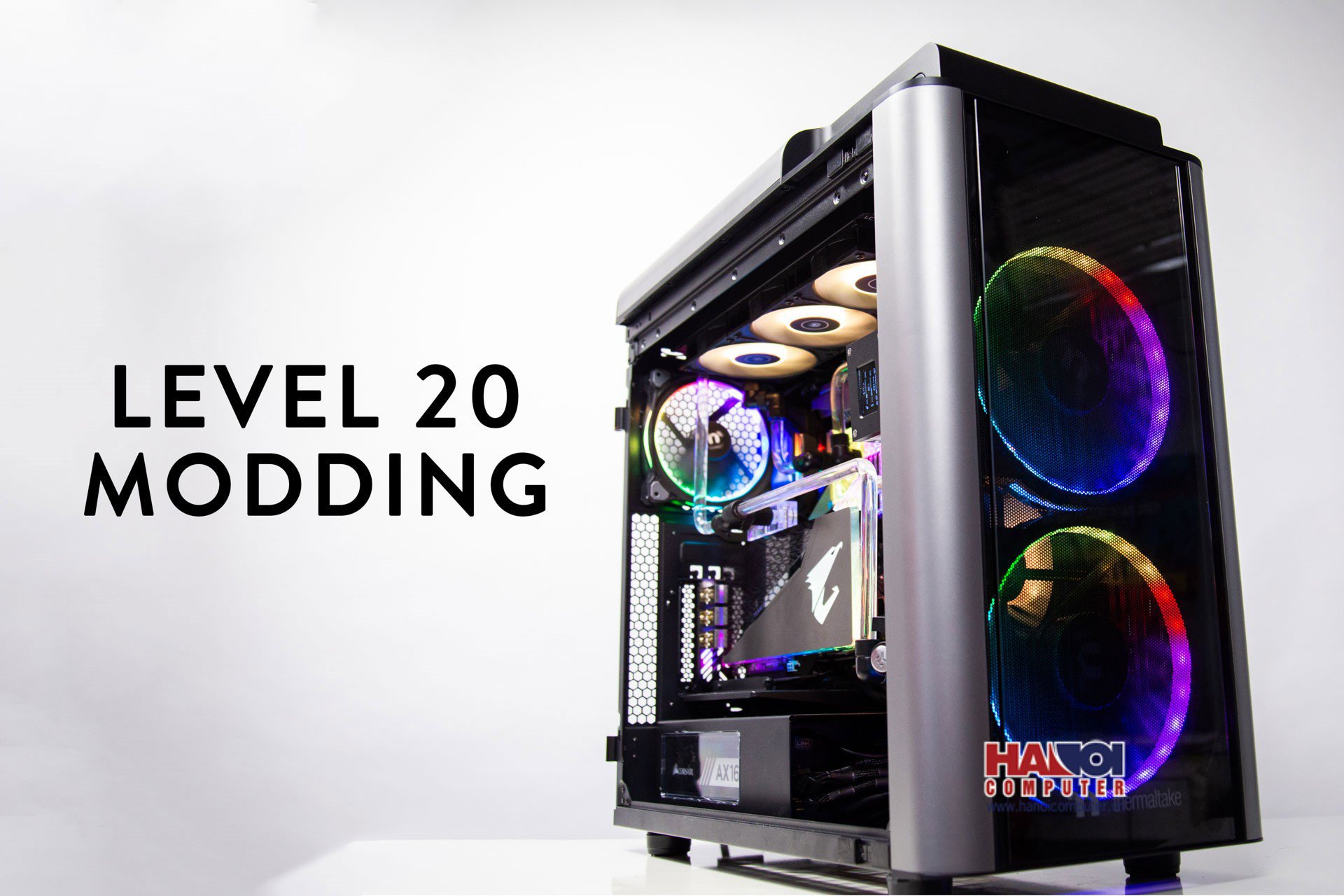 Trọn bộ tản nhiệt nước PC Thermaltake Level 20 GT HT-42 AORUS (Lắp ráp theo yêu cầu)