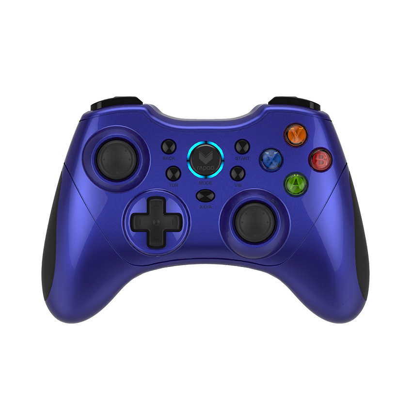 Tay cầm chơi game không dây Rapoo V600S Màu xanh