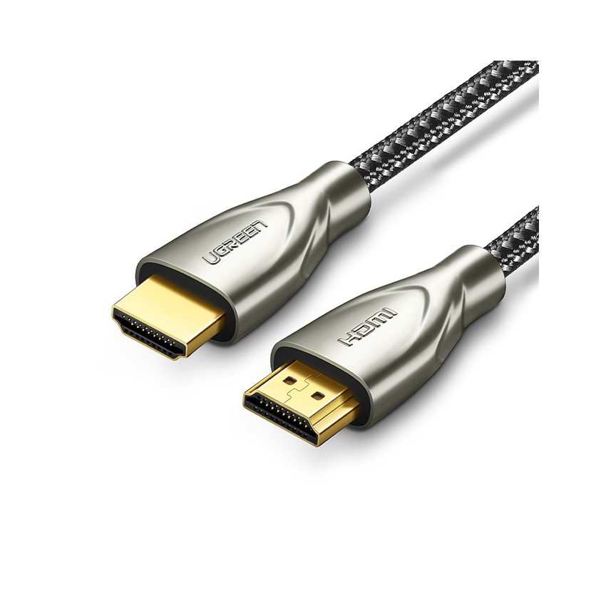 Cáp HDMI 2m Ugreen 50108, Carbon, chuẩn 4K@60MHz, mạ vàng cao cấp
