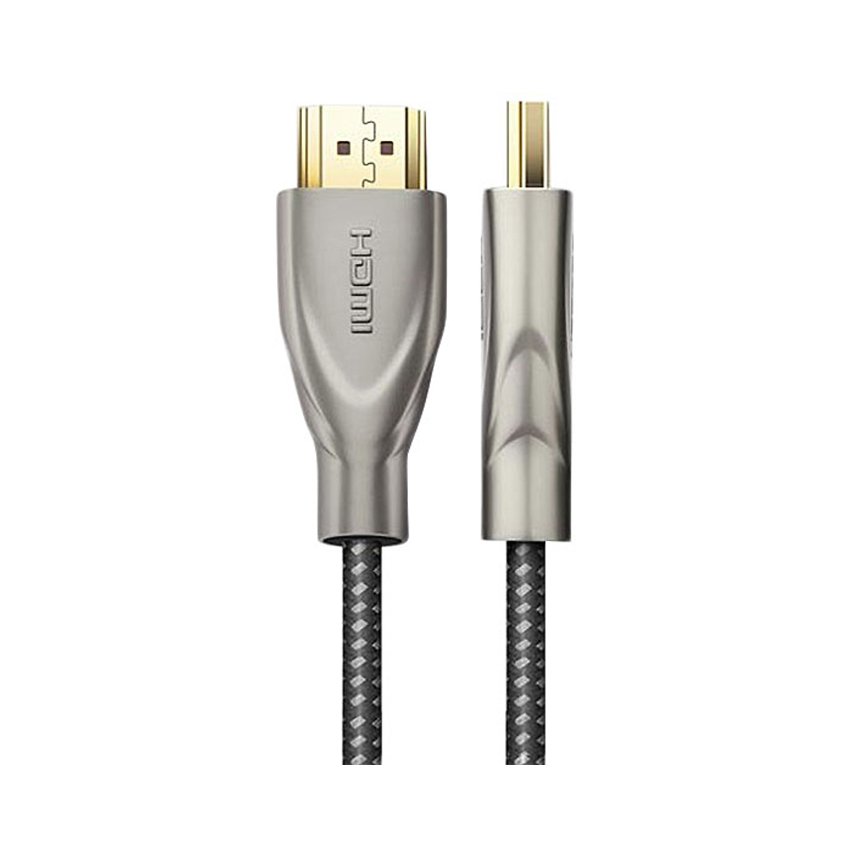 Cáp HDMI carbon 1,5m Ugreen 50107 chuẩn 2.0 hỗ trợ 4K 60MHz đầu mạ vàng