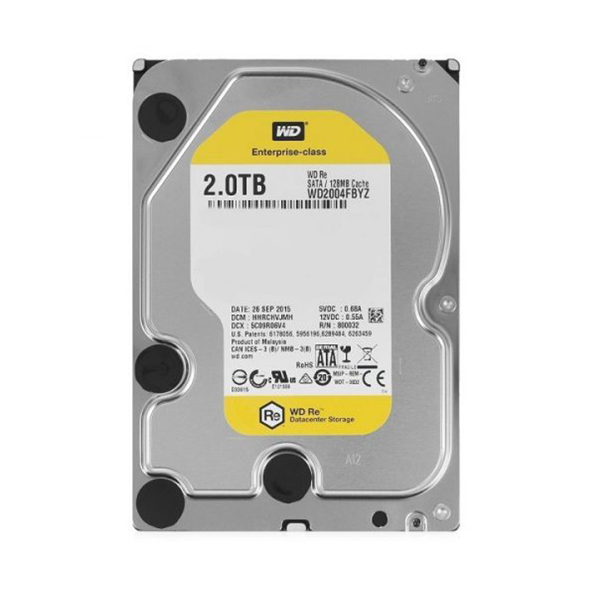 Ổ cứng HDD WD Gold (2TB/3.5 inch/SATA 3/128MB Cache/7200RPM) (WD2005FBYZ)