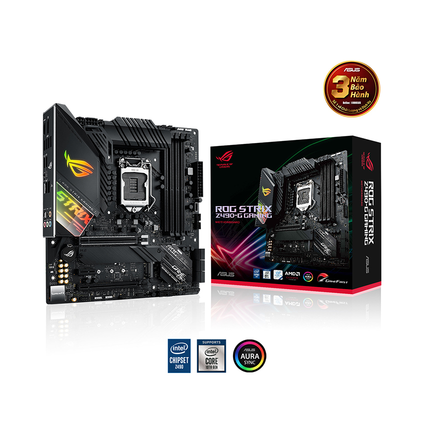 Mainboard ASUS ROG STRIX Z490-G GAMING (Intel Z490, Socket 1200, m-ATX, 4 khe RAM DDR4)