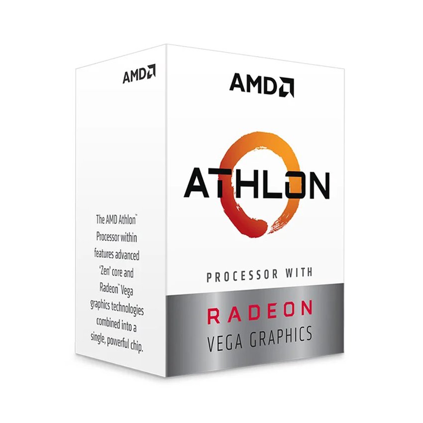CPU AMD Athlon 3000G (3.5GHz, 2 nhân 4 luồng , 5MB Cache, 35W) – Socket AMD AM4