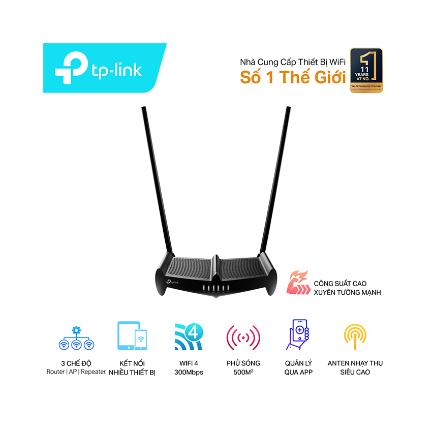 Bộ phát wifi TPlink TL-WR841HP Wireless N 300Mbps – Xuyên tường