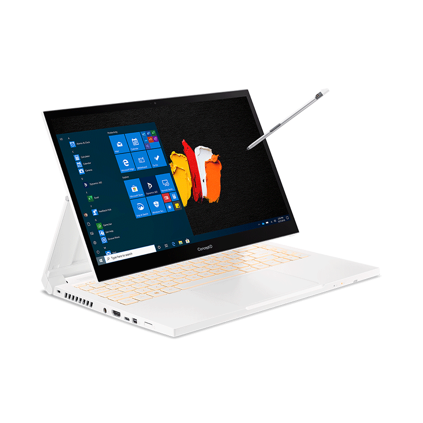 Laptop Đồ họa ConceptD 3 Ezel CC314-72G-75SM (NX.C5JSV.002) (i7 10750H/16GB RAM/1TB SSD/GTX1650Ti 4G/14 inch FHD Touch/Bút/Win10 Pro/Trắng)