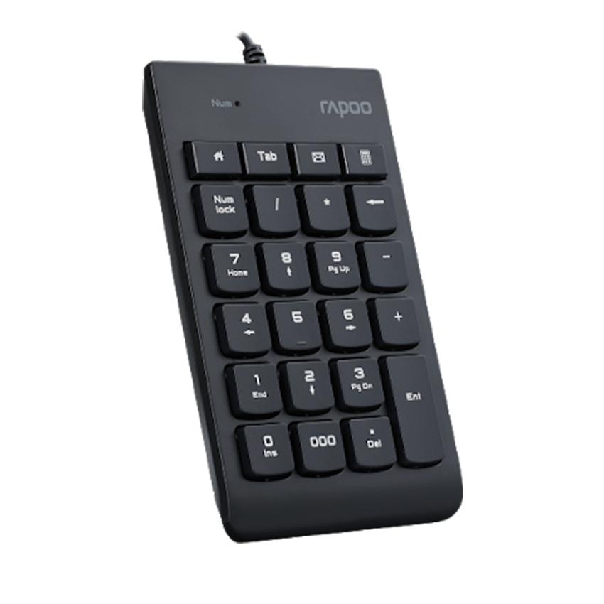 Bàn phím số Rapoo K10 đen (USB)