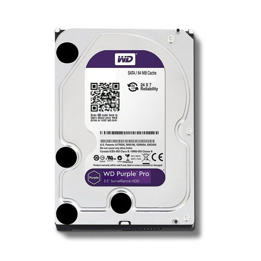 Ổ Cứng HDD WD Purple Pro 18TB 3.5 inch, 7200RPM, SATA III, 512MB Cache (WD181PURP)
