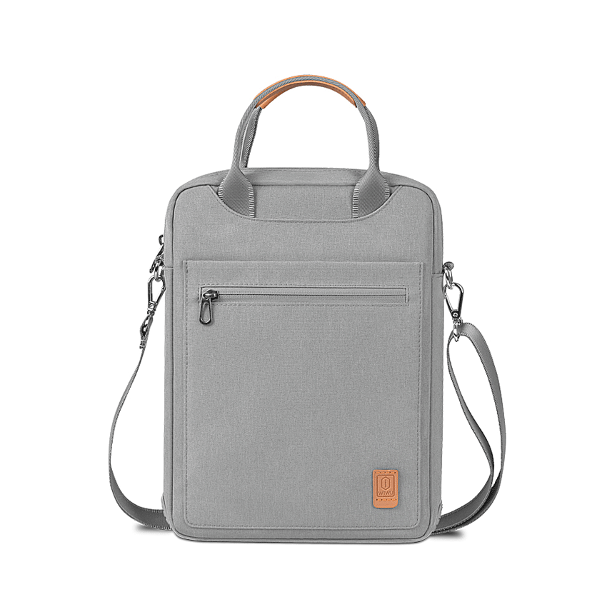 Túi đeo dọc WiWU Alpha Vertical Double Layer cho laptop,macbook, Ipad, máy tính bảng 13inch màu xám