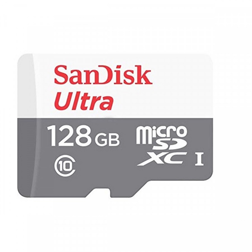 Thẻ Nhớ SanDisk 128GB Ultra microSDXC, Class10, UHS-1, 100MB/s R, 3×5 – SDSQUNR-128G-GN3MN