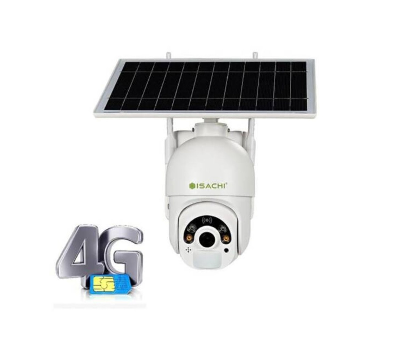 Camera WIFI ISACHI SC-PT04GW/CÓ KHE SIM 4G/ PIN NĂNG LƯỢNG MẶT TRỜI