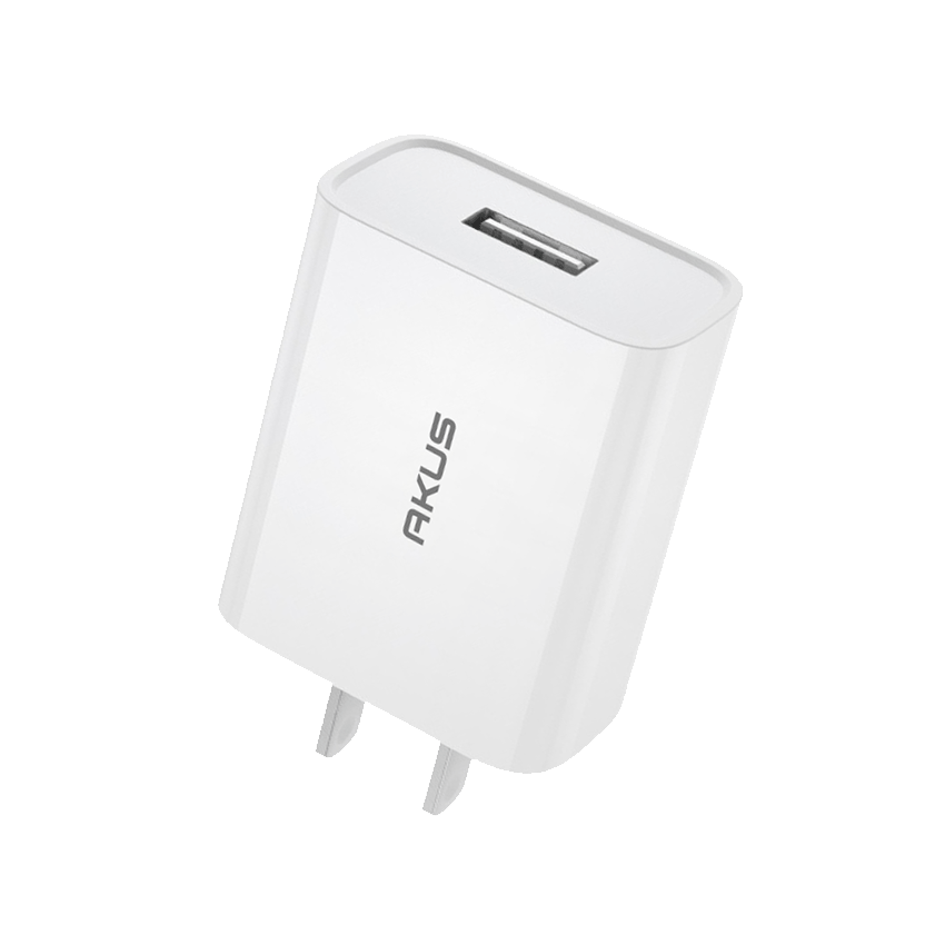Củ sạc Akus CB42 – 01 cổng USB Type A – Màu trắng