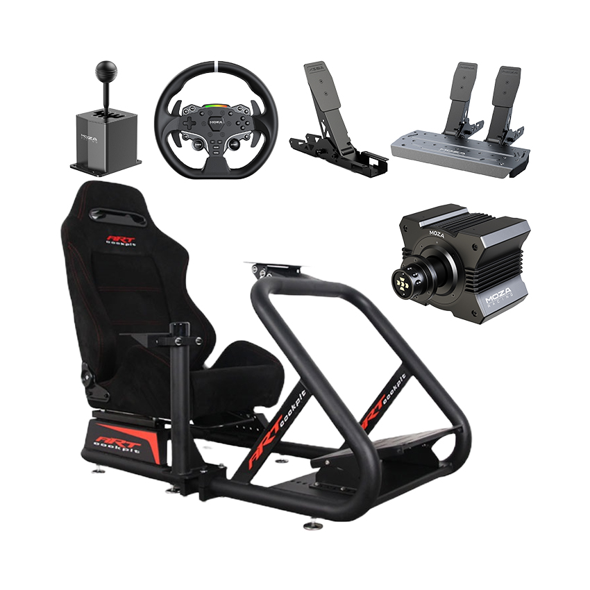 Hệ thống mô phỏng lái xe Vi tính A - Z Racing Silver 3 (Rally Classic) (Moza R5 Bundle/SR-P Lite Pedal/HGP Shifter/Art Cockpit AD01)