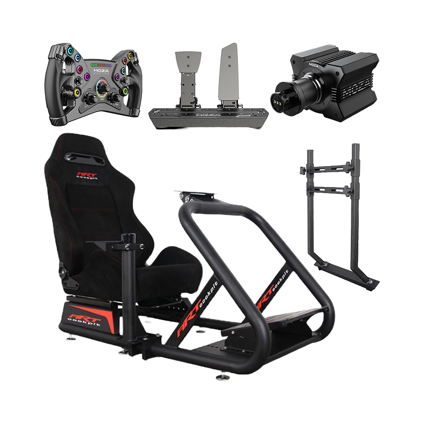 Hệ thống mô phỏng lái xe Vi tính A - Z Racing Gold 2 (GT/F1) (MOZA R9 V2/KS Wheel/SR-P Pedal/Art Cockpit AD1/PK03)