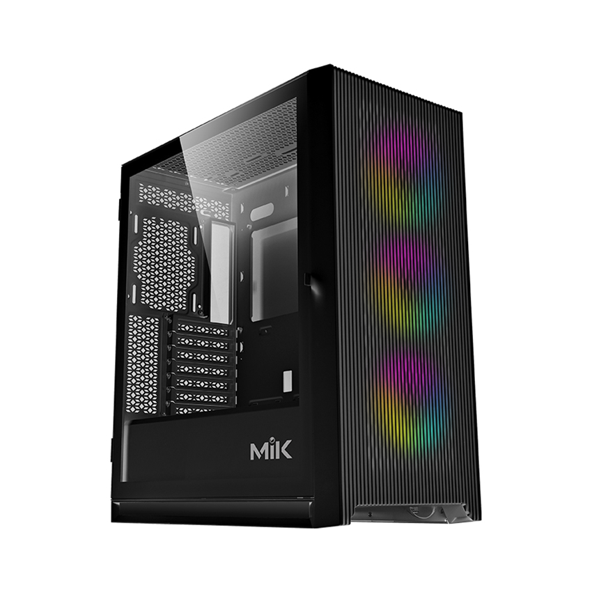 Vỏ Case MIK STORM 360 BLACK – 3FA (ATX/Mid Tower/Màu Đen/3Fan ARGB)