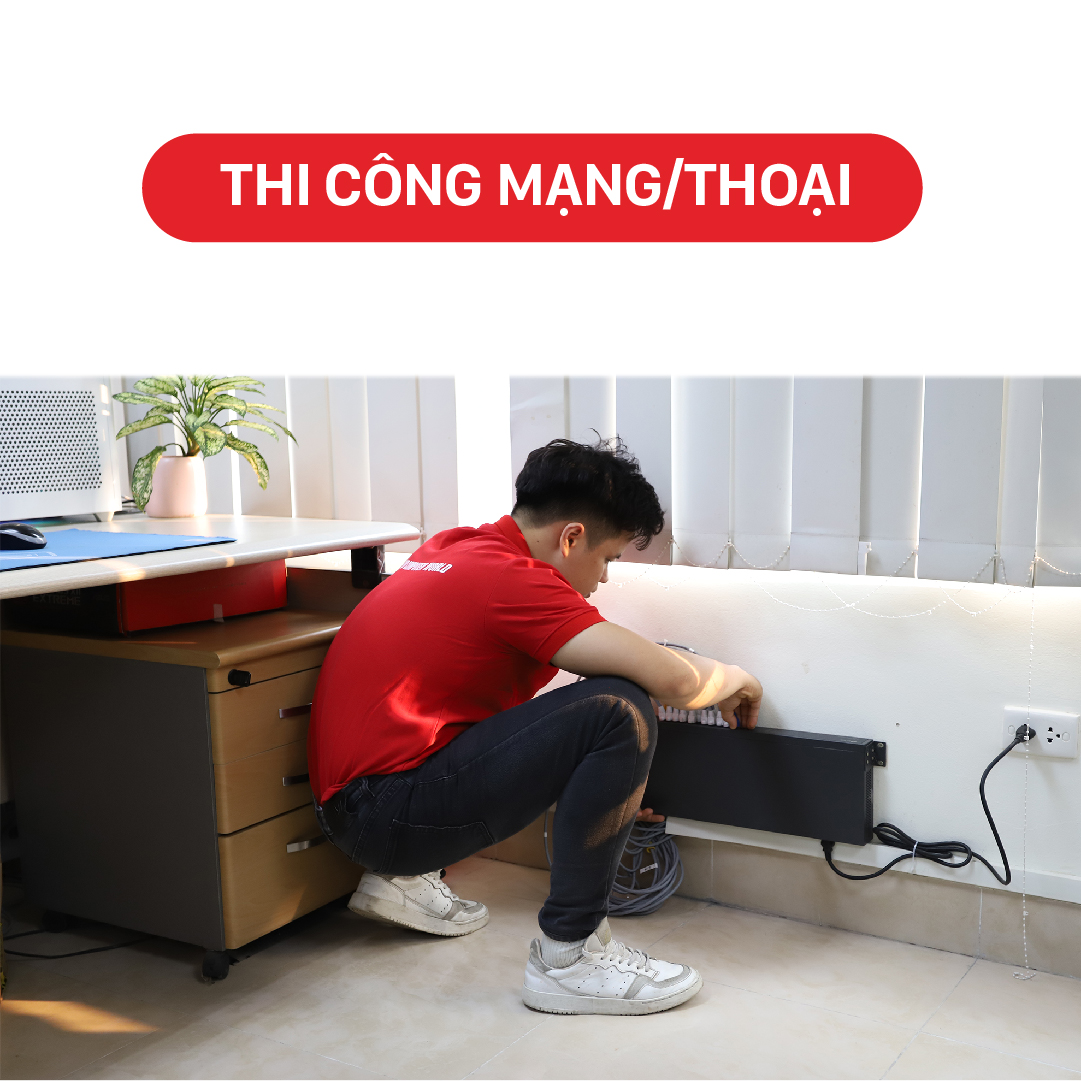 Dịch vụ thi công mạng/thoại đơn giản ( tính cho 1 nút mạng )