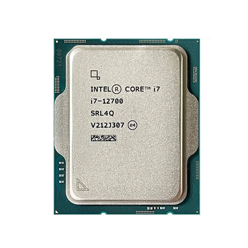 CPU Intel Core i7-12700 TRAY NEW (3.6GHz turbo Up to 4.9GHz, 12 Nhân 20 Luồng, 25MB Cache, 65W) – Socket Intel LGA 1700)