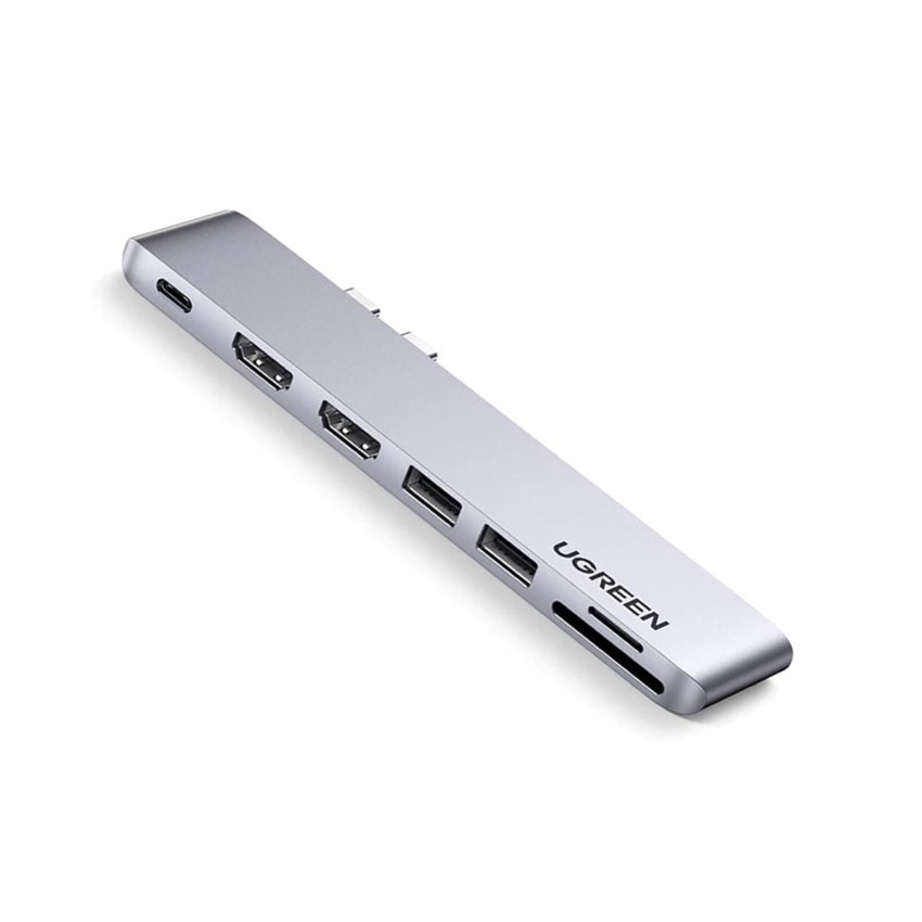 Bộ chuyển đổi Dual Type C to 2 HDMI + USB 3.0 + đọc thẻ SD/TF Ugreen 80548