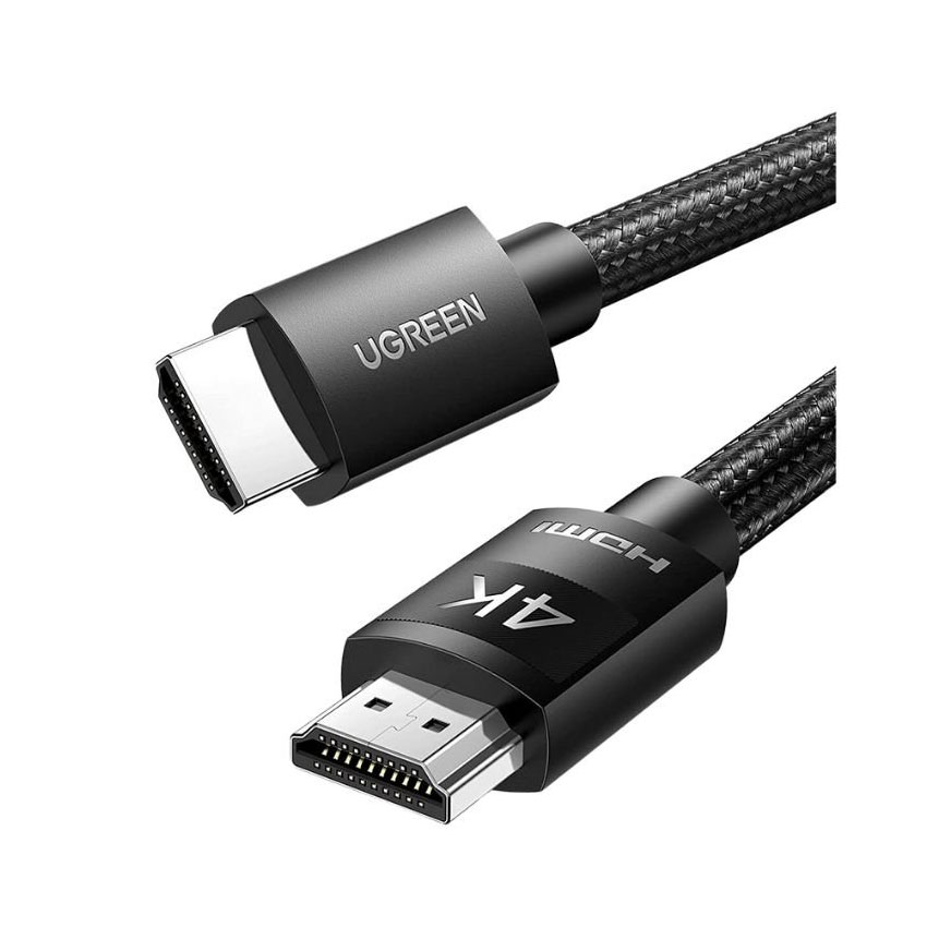 Cáp HDMI 1.4 Dài 15M Ugreen 40105 bọc Nylon Hỗ Trợ 4K@30Hz (Có chip khuếch đại)