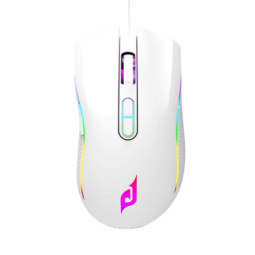 Chuột gaming không dây Edra EM624W trắng (USB/Bluetooth/RGB/Huano switch)