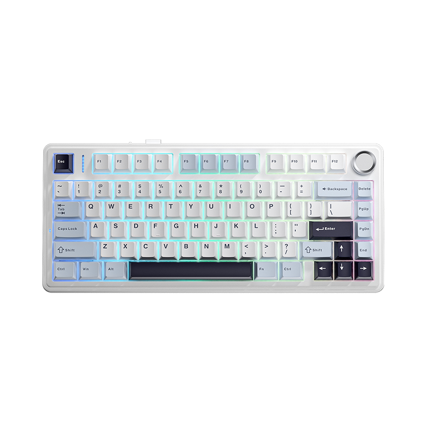 Bàn phím cơ AULA F75 ICE Blue 3 mode (Xanh/Trắng/Tím đậm, Reaper switch)