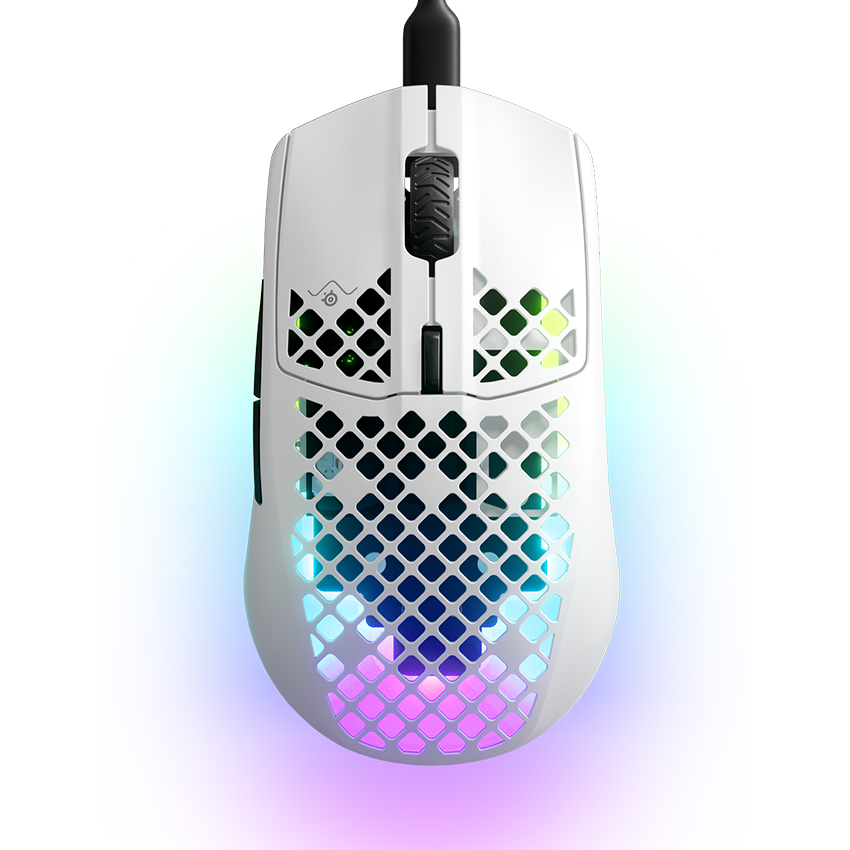 Chuột gaming có dây SteelSeries Aerox 3 Snow màu trắng _ 62603