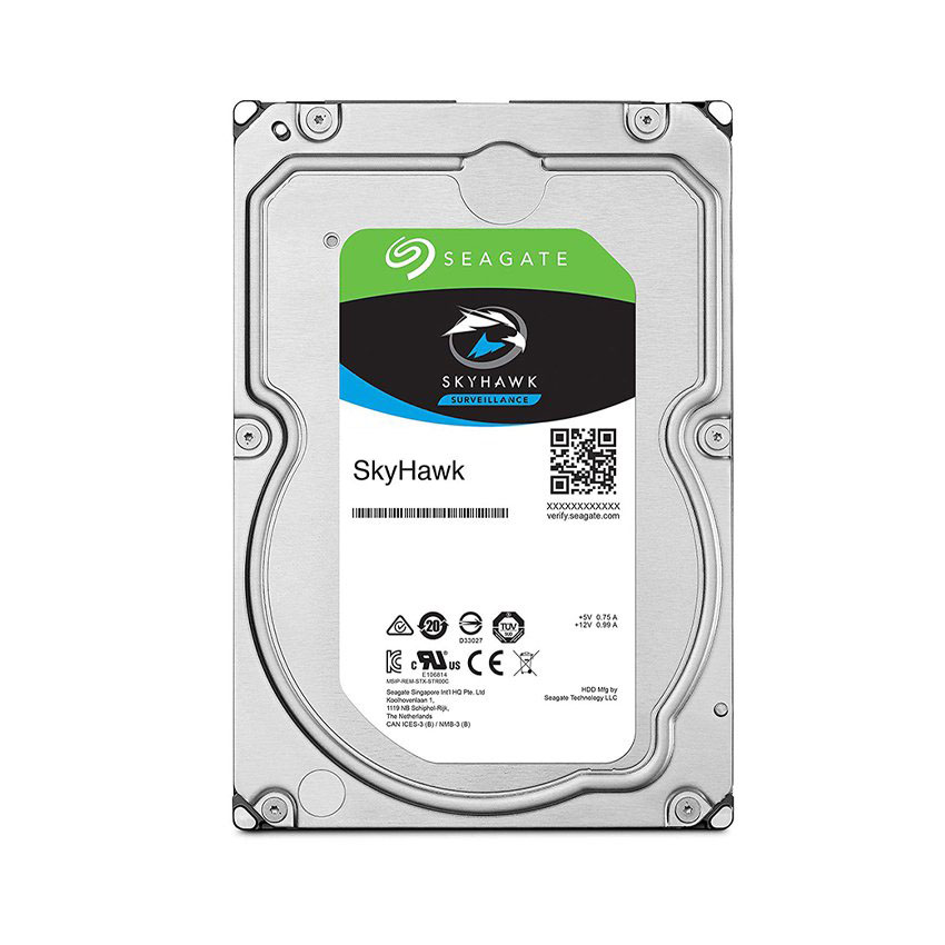 Ổ Cứng HDD SEAGATE Skyhawk 6TB 3.5 inch, 5400RPM, SATA III, 256MB Cache (ST6000VX009)