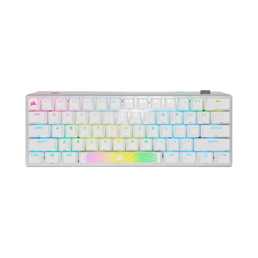 Bàn phím gaming không dây Corsair K70 Pro Mini trắng Red sw (CH-9189110-NA)