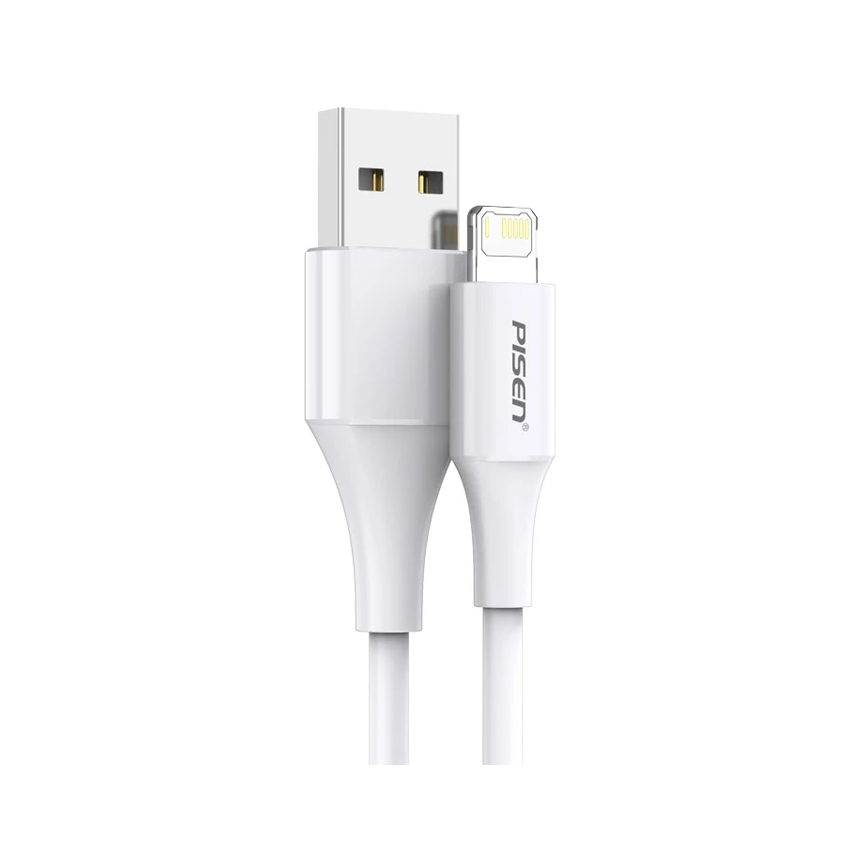 Cáp PISEN – Mr White Lightning USB-A 1m, trắng – Global