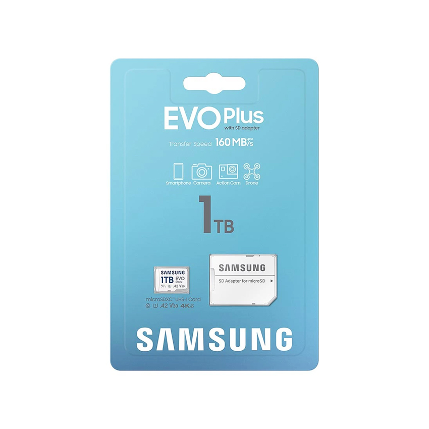Thẻ nhớ MicroSD Samsung EVO PLUS 1TB Class10, U3, V30, A2 - Kèm Adapter (160 MB/s)