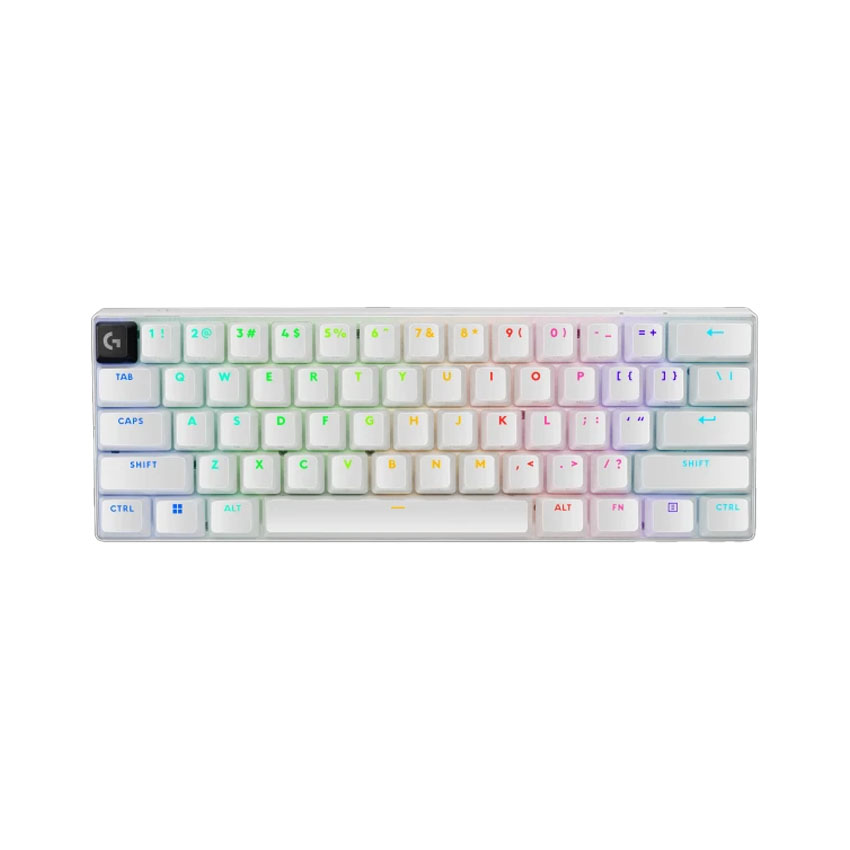 Bàn phím cơ Logitech Pro X 60 Lightspeed Wireless White (Wireless 2.4Ghz/Bluetooth/USB/GX Optical Tactile/RGB)