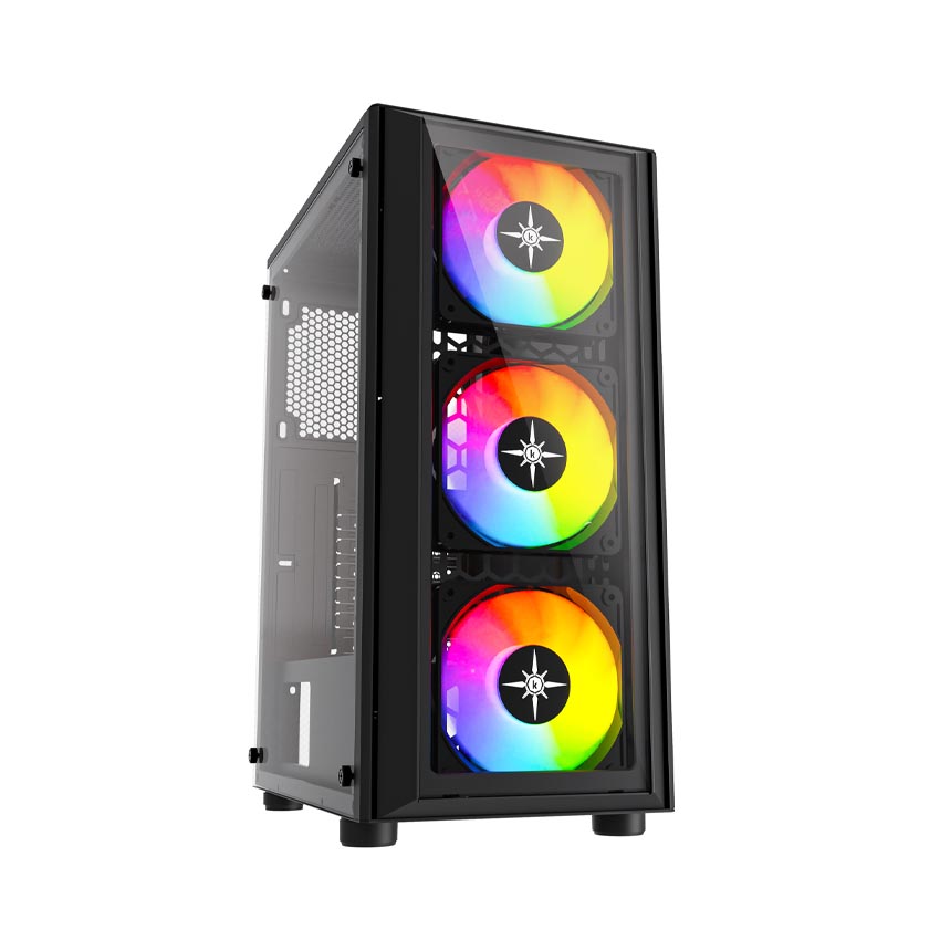 Vỏ case KENOO ESPORT K300 – 3F – Đen (ATX/Mid Tower/3 Quạt)