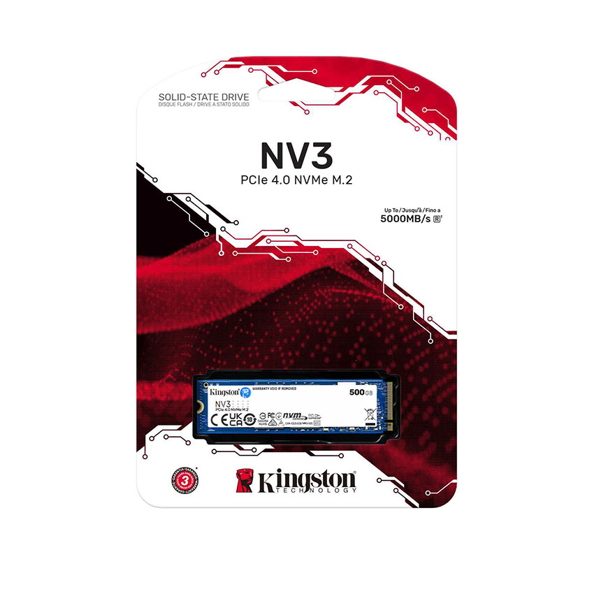 Ổ Cứng SSD KINGSTON SNV3S 4TB – M.2 2280 PCIe Gen4 x4 (Đọc 6000MB/s – Ghi 5000MB/s) – (SNV3S/4000G)