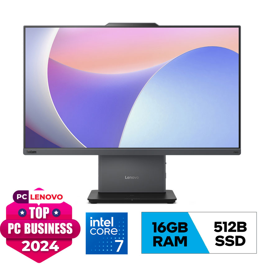 PC Lenovo ThinkCentre AIO Neo 50a 27 Gen5 (12SA001HVA) (i7-13620H/16GB RAM/512GB SSD/27 FHD/WL+BT/K+M/Đen)