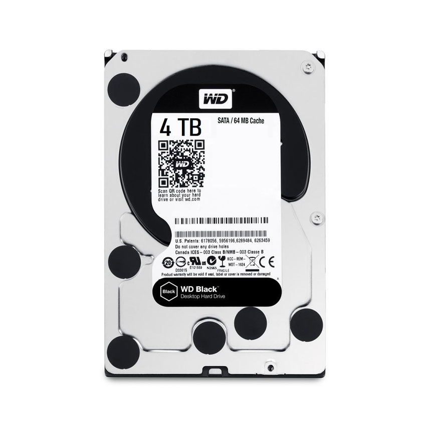 Ổ Cứng HDD WD 4TB Black 3.5 inch, 7200RPM, SATA III, 256MB Cache (WD4006FZBX)