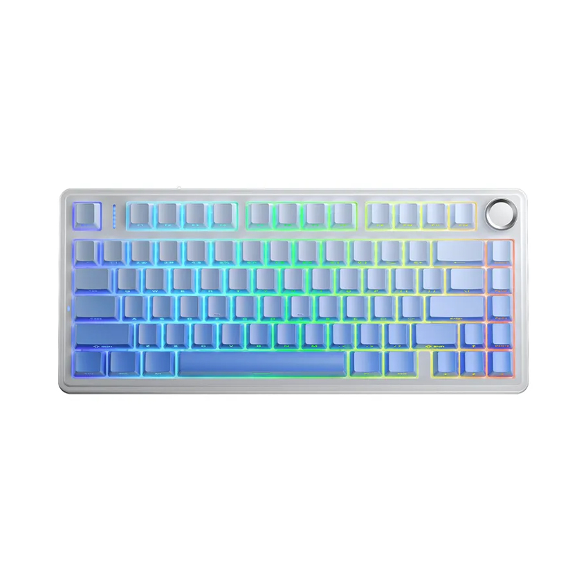 Bàn phím cơ gaming AULA F75 (3 Mode/Trắng + Xanh Dương Gradient/Rgb/Seiya switch)