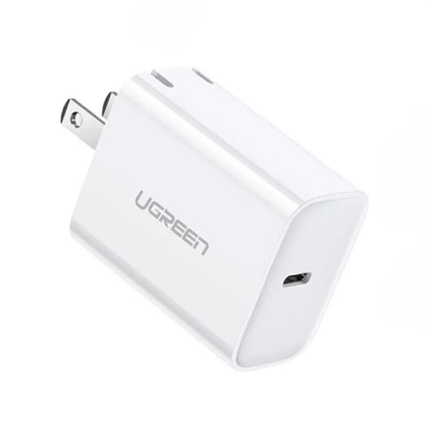 Củ sạc Ugreen PD 20W CD137 Màu Trắng – Chân gập (70226)