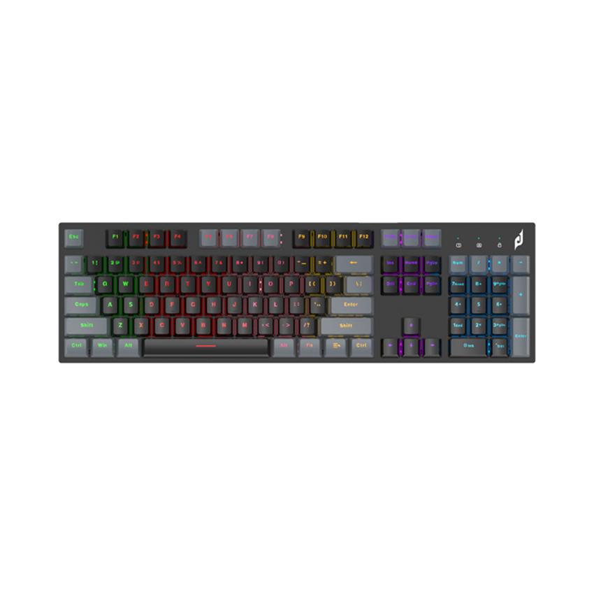 Bàn phím cơ gaming Edra EK315X Gray Black (Usb/Abs/Optical Switch/Led Rainbow)