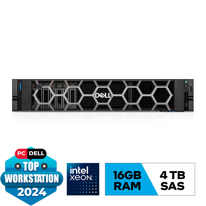 Server Dell PowerEdge R760xs/ 8×3.5″/Silver 4510 / 16GB RDIMM/ 4TB SAS/ PERC H755/ iDRAC9 Ent/ 2 x 800W/ BC5720 DP/ BC57414 DP/DVDROM EXT-42SVRDR