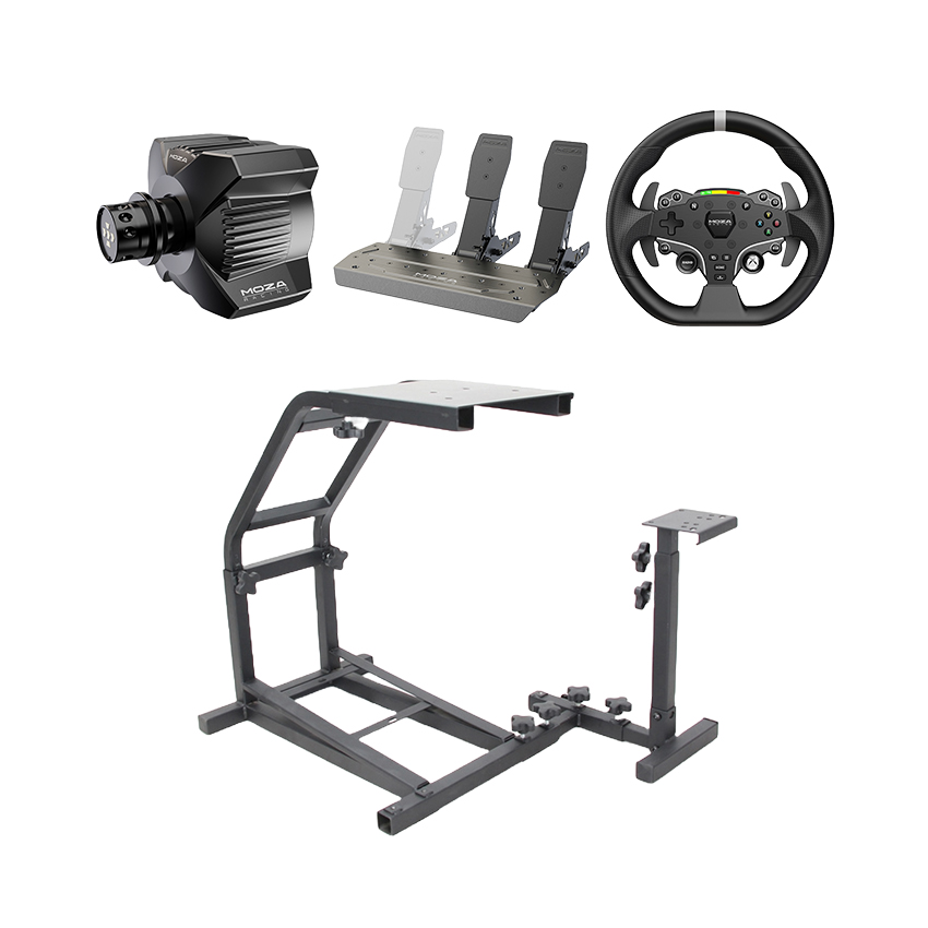 Hệ thống mô phỏng lái xe Vi tính A – Z Racing Silver 12 (GT/F1/Rally) (Moza R3 Bundle/Khung Art Cockpit SIMPLE FRAME)