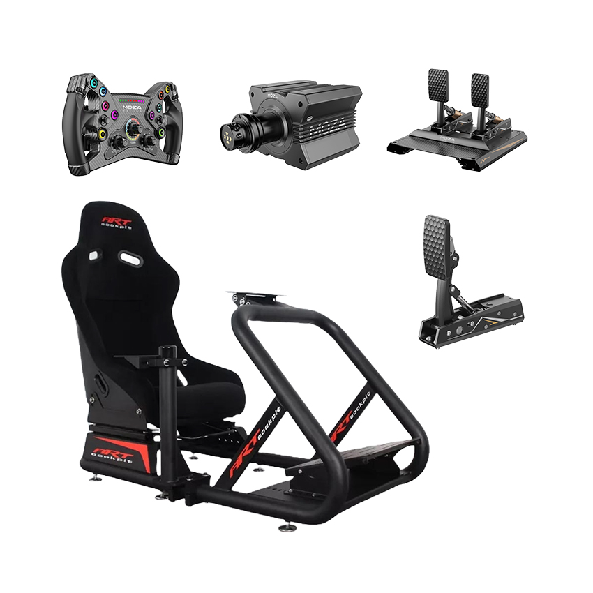 Hệ thống mô phỏng lái xe Vi tính A – Z Racing Gold 7 (Rally) (MOZA R12/KS Wheel/CRP2 Pedal+Clutch/Art Cockpit FIBER)