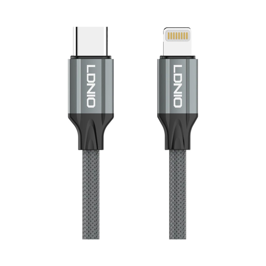 Cáp sạc LDNIO Type-C to Lightning 2m 30W Xám LC442i