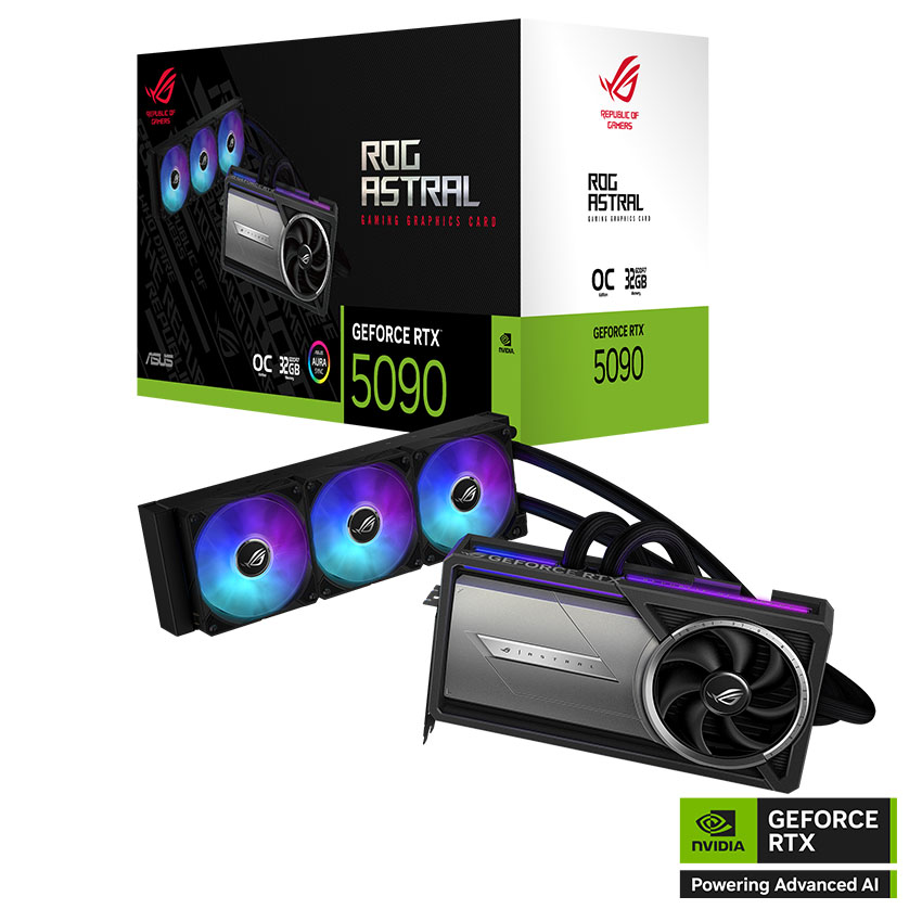 Card màn hình Asus ROG ASTRAL LC RTX 5090 32G GAMING GDDR7 OC