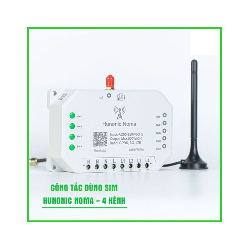 CÔNG TẮC THÔNG MINH DÙNG SIM HUNONIC NOMA