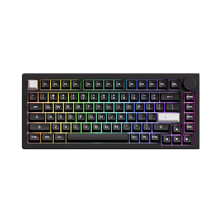 Bàn phím cơ MonsGeek M1 V5 VIA White On Black (RGB/Aluminum/Rosewood)