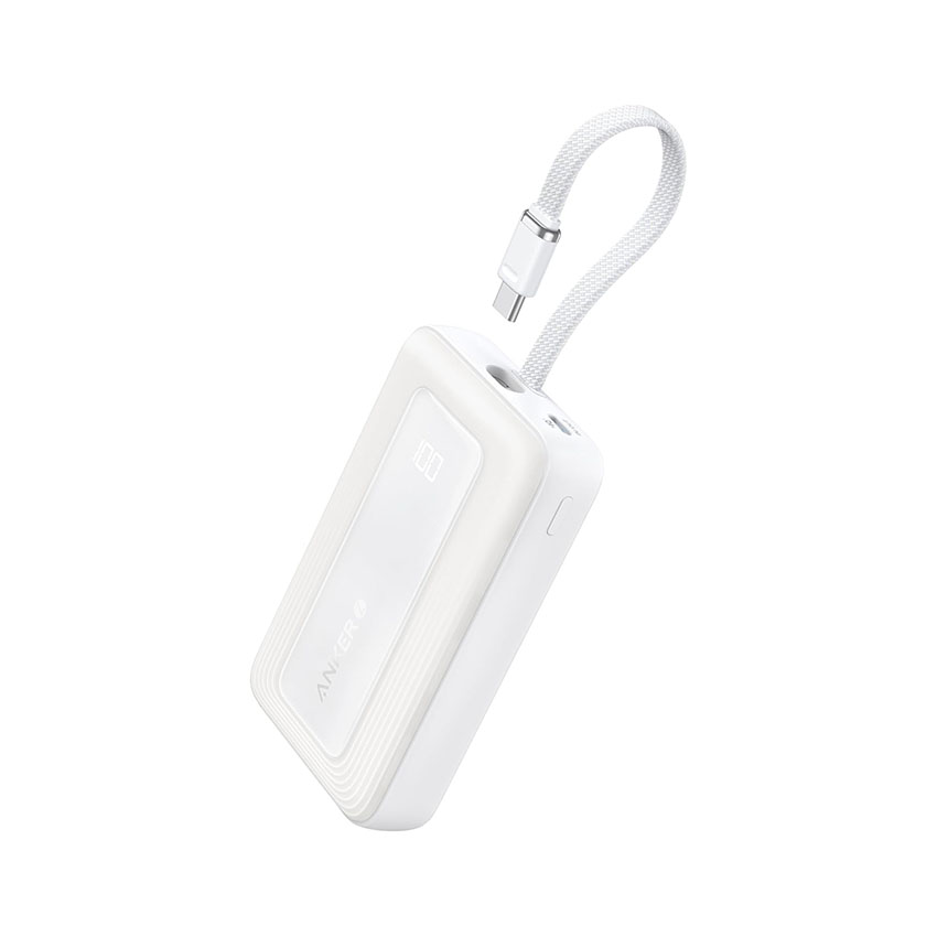 Sạc dự phòng Anker Zolo 1A1C 30W 10000mah (Built-In USB-C) Trắng (White) B2B_A1688H21