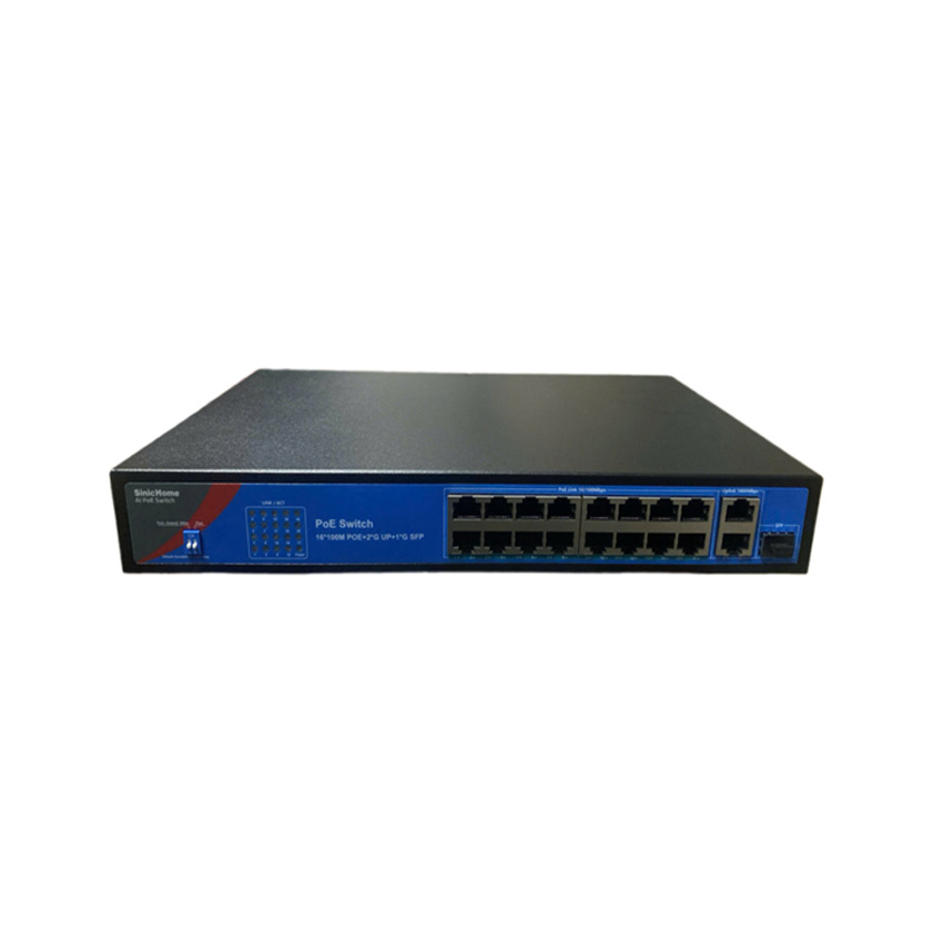 Switch POE SinicHome SINIC-3116POE/16 POE/2 UPLINK/100M/200W