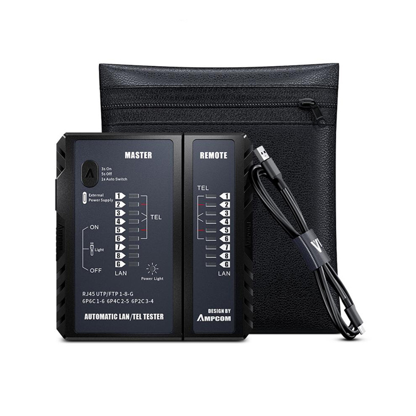 Bộ test mạng AMPCOM (PD USB) Black (Automatic) AMBKZRJ4511